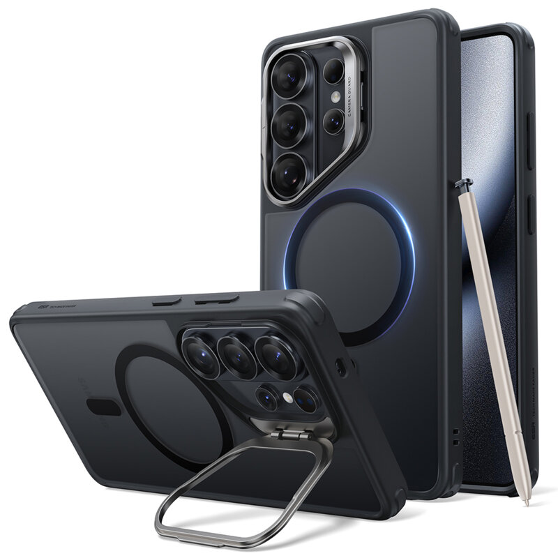 Husa Samsung Galaxy S26 Ultra ESR Classic Hybrid HaloLock Kickstand, negru frost