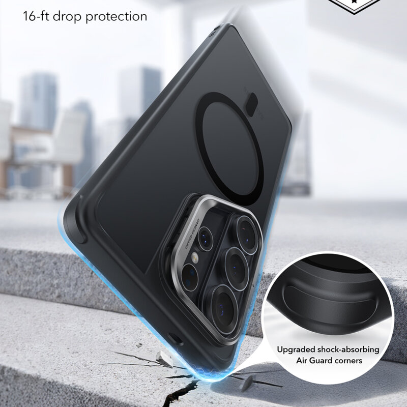 Husa Samsung Galaxy S26 Ultra ESR Classic Hybrid HaloLock Kickstand, negru frost