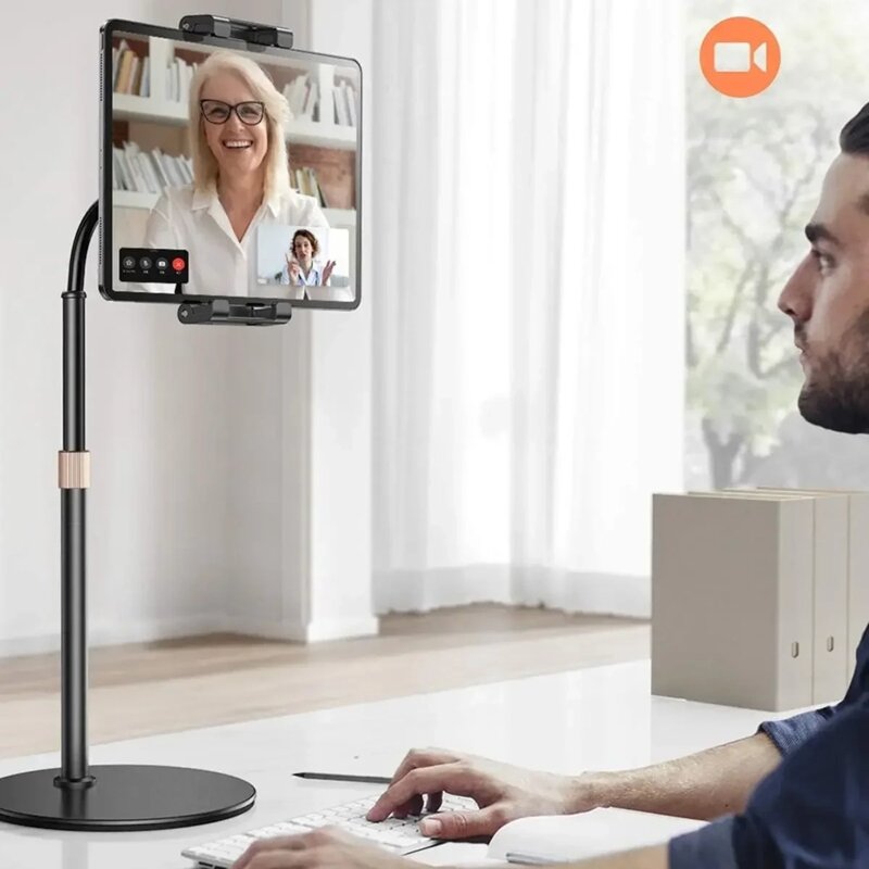 Suport ajustabil de birou pentru iPad, telefon Lisen, negru