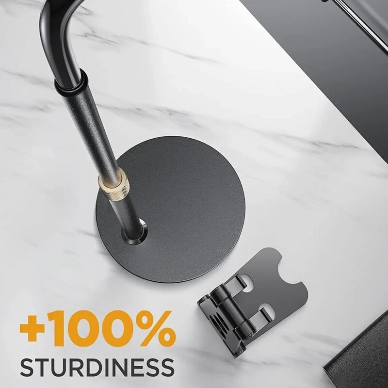 Suport ajustabil de birou pentru iPad, telefon Lisen, negru