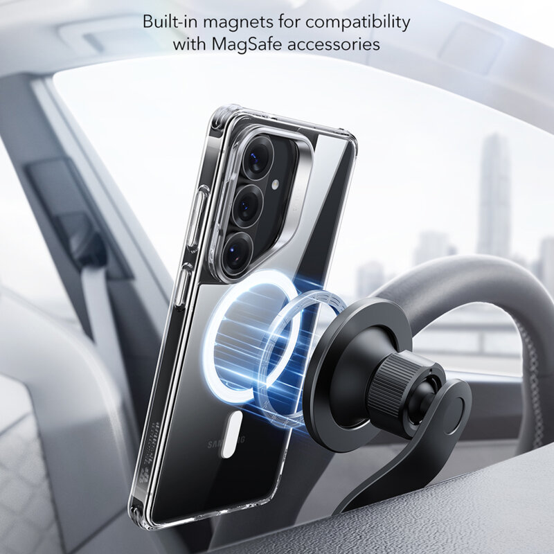 Husa Samsung Galaxy S26 Plus ESR Classic Hybrid HaloLock Kickstand, transparenta