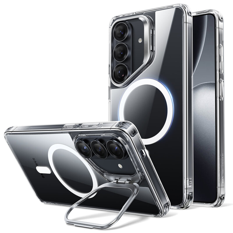 Husa Samsung Galaxy S26 ESR Classic Hybrid HaloLock Kickstand, transparenta