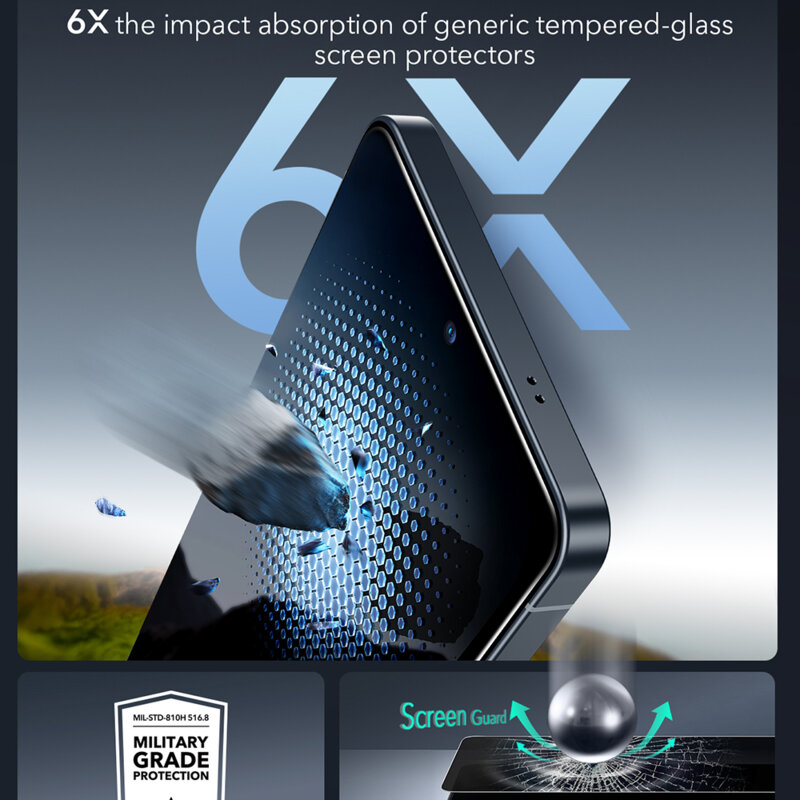 Folie sticla Samsung Galaxy S26 Ultra ESR Armorite Screen Protector Privacy, negru