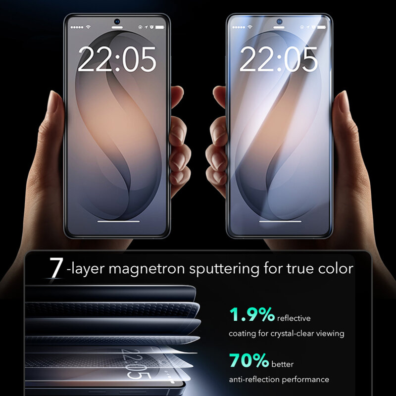 [Pachet 2x] Folie sticla Samsung Galaxy S26 Ultra ESR Armorite Screen Protector, transparenta