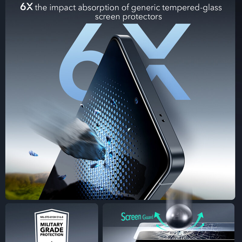 [Pachet 2x] Folie sticla Samsung Galaxy S26 Ultra ESR Armorite Screen Protector, transparenta