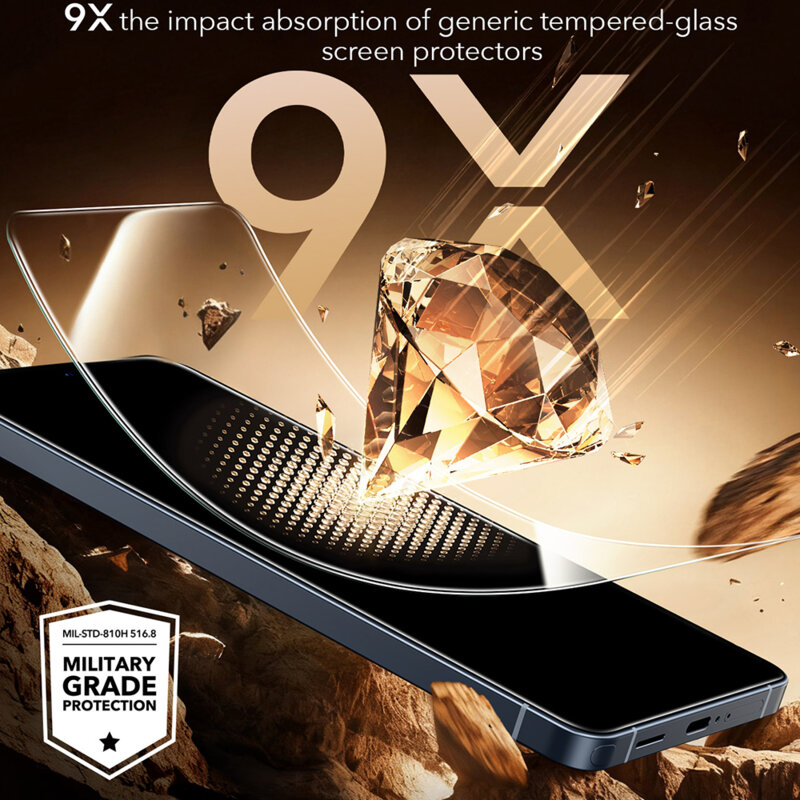 Folie sticla Samsung Galaxy S26 Ultra ESR Corning Gorilla Glass UltraFit™, transparenta