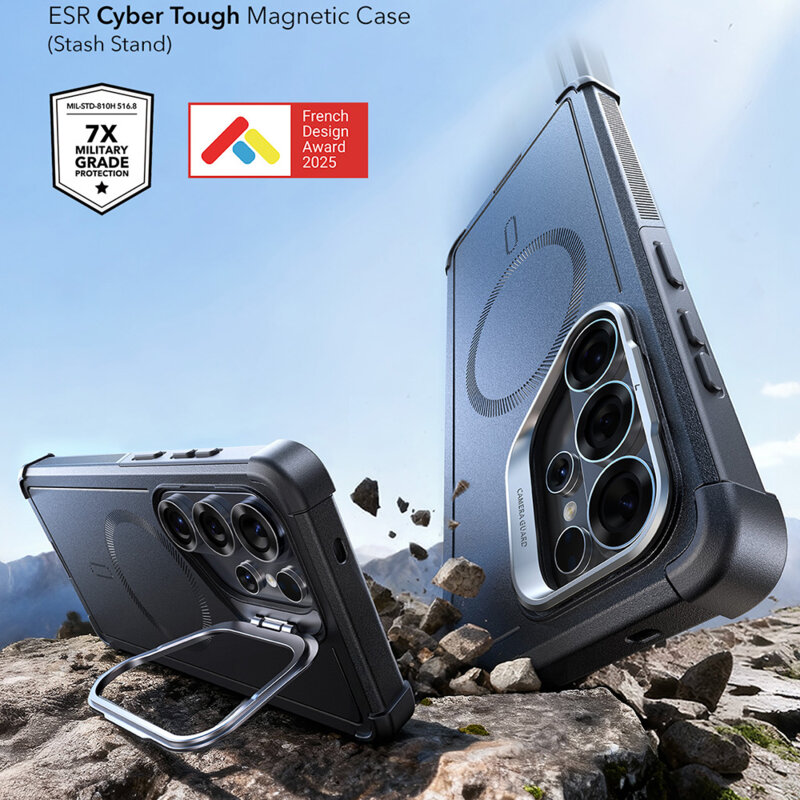 Husa Samsung Galaxy S26 Ultra ESR Cyber Armor Kickstand, negru