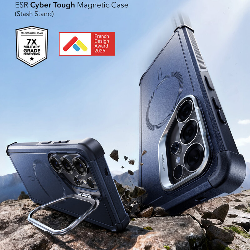 Husa Samsung Galaxy S26 Ultra ESR Cyber Armor Kickstand, albastru