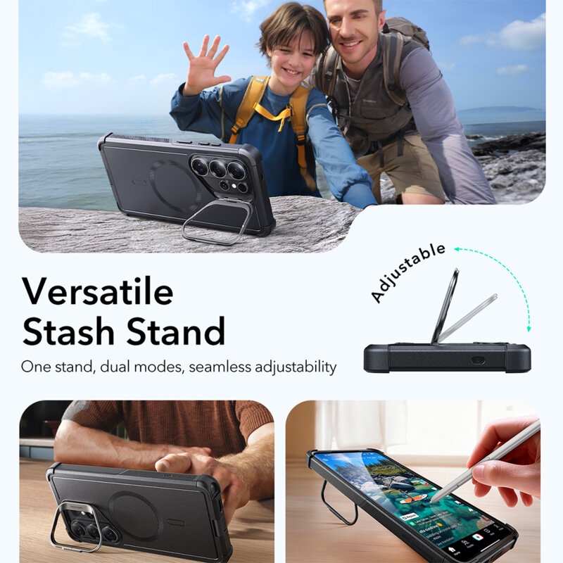 Husa Samsung Galaxy S26 Ultra ESR Cyber Armor Kickstand, albastru