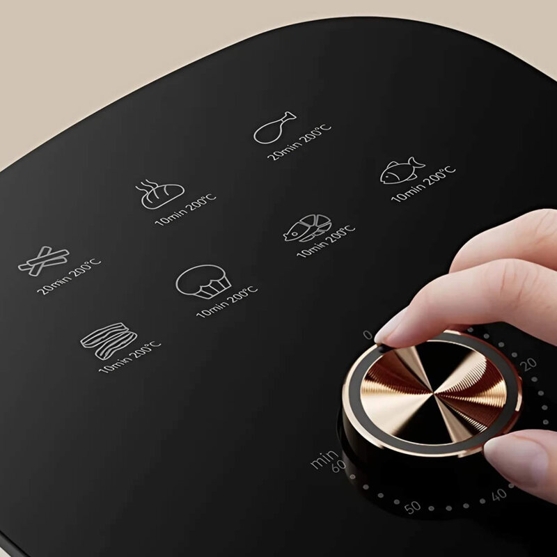 Friteuza cu aer cald 360°, air fryer 3L Deerma KZ30W, 1200W