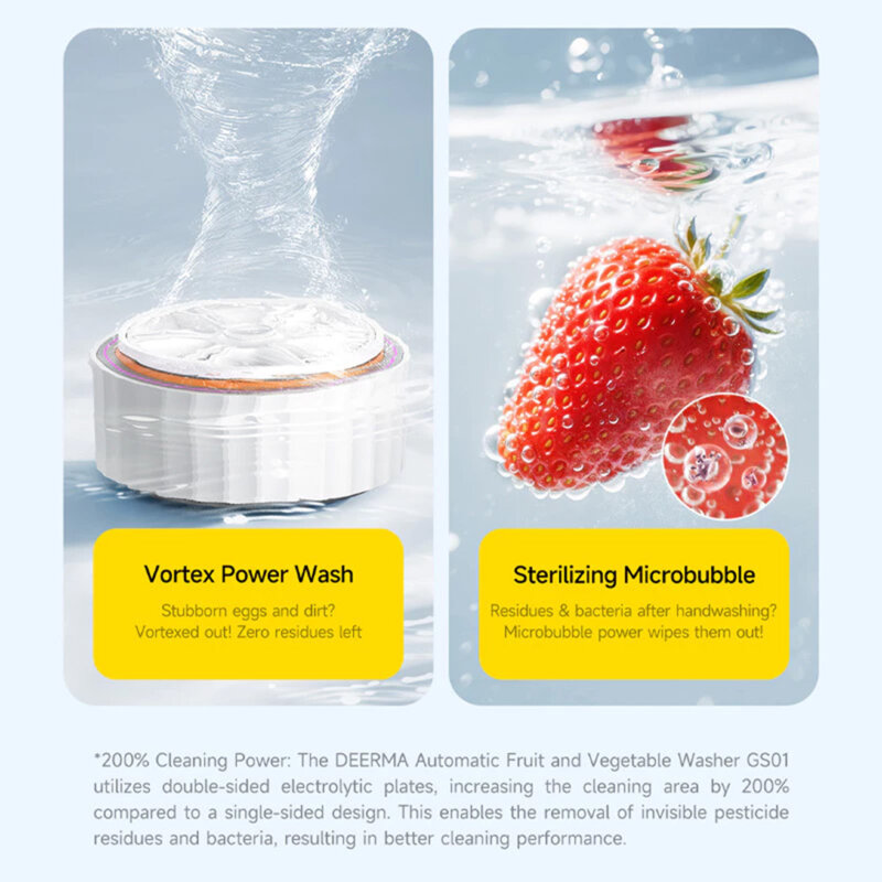 Sterilizator alimente, curatator fructe OH-ion Deerma GS01, 21W