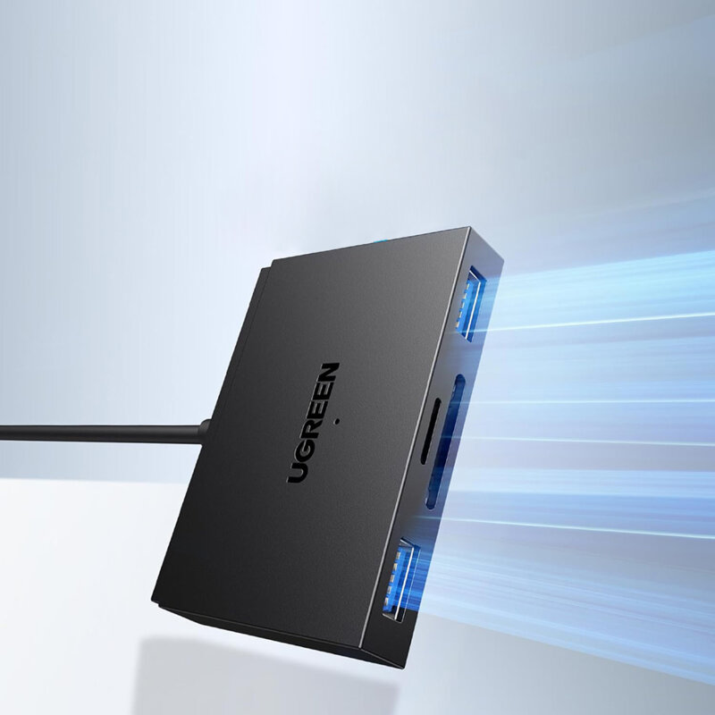 Card reader USB-C, USB, SD/TF Card Ugreen, 5Gbps, negru, 45167