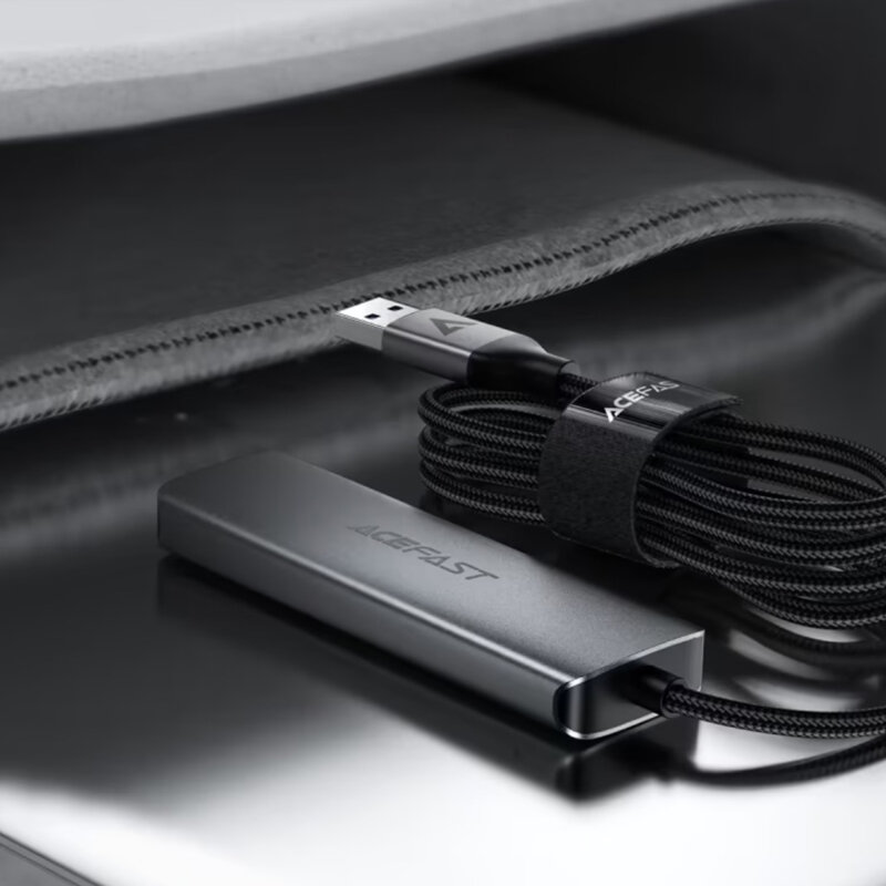 Hub USB, 5Gbps, 4 x USB3.0, 5V/3A, Plug & Play Acefast J17, gri