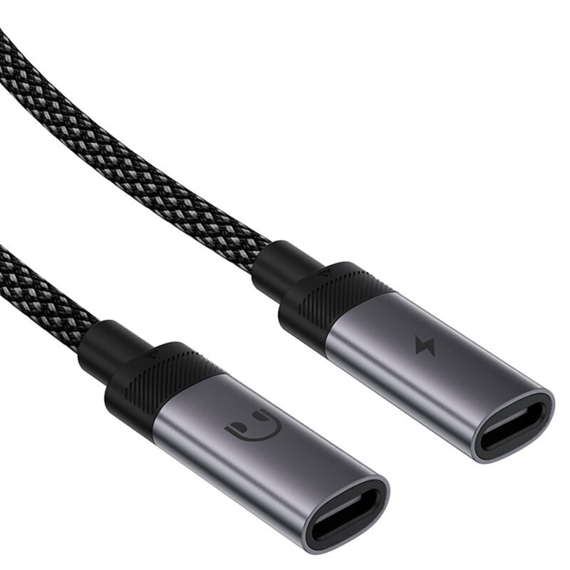 Adaptor USB-C la 2x USB-C, 60W, Hi-Fi Audio, Acefast J14