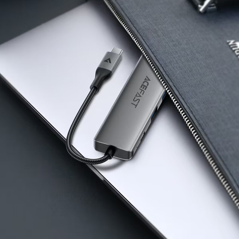 Hub USB-C 6in1, HDMI 4K, PD 90W, 2x USB3.0, SD/TF, Acefast J18
