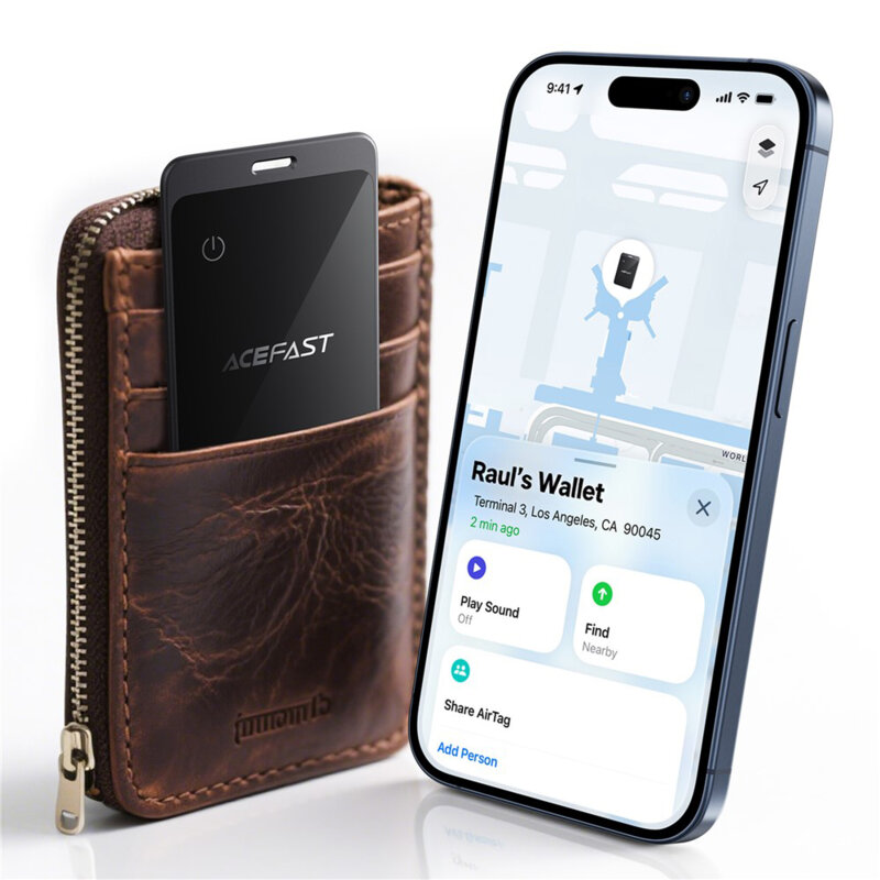 Tracker Bluetooth iOS tip card, IP68, Acefast S3