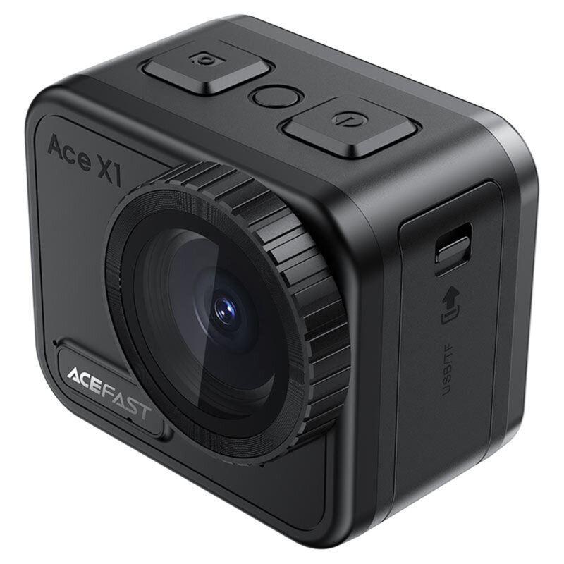 Camera de actiune 4K, Wi-Fi, IPX8, Acefast X1, negru