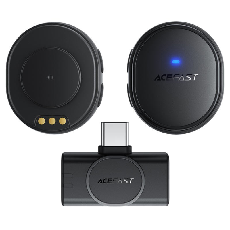 Microfoane lavalier wireless magnetice, dual mic, Acefast R3