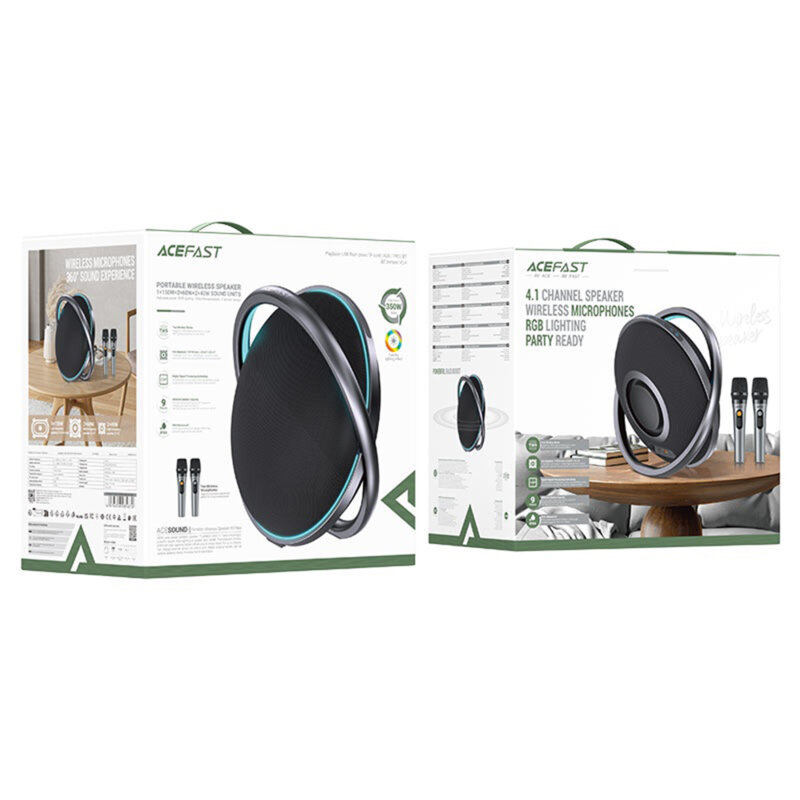 Boxa portabila TWS cu 2 microfoane, Acefast K5 Max