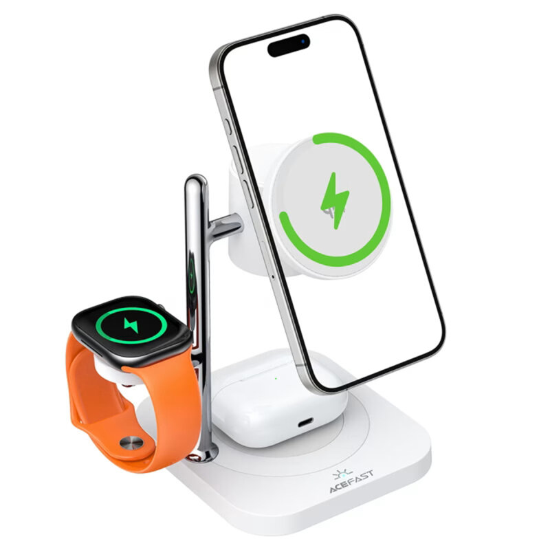 Statie incarcare wireless 3in1, 32.5W, Acefast E39, alb