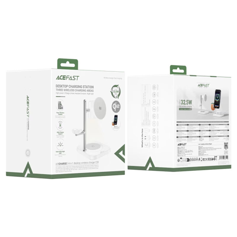 Statie incarcare wireless 3in1, 32.5W, Acefast E39, alb