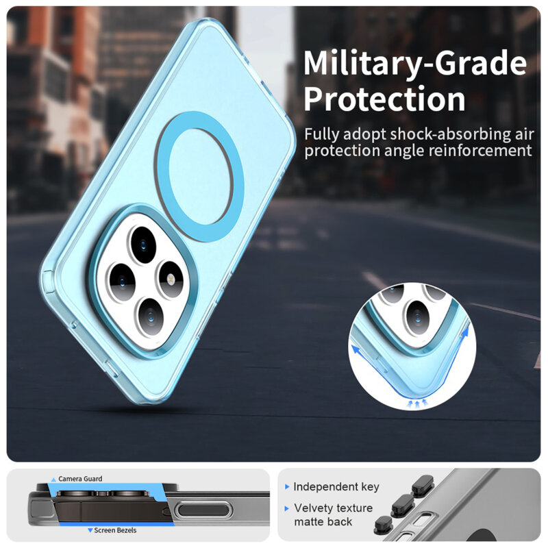 Husa Xiaomi Poco M8 Pro 5G Techsuit CandyCase MagSafe, albastru