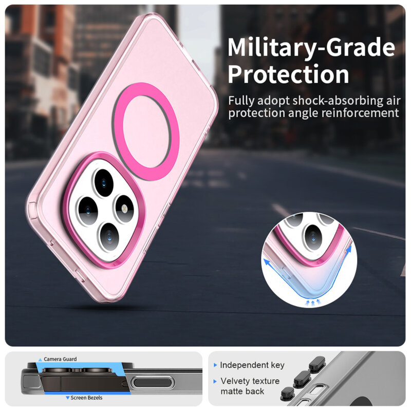 Husa Xiaomi Redmi Note 15 Pro+ 5G Techsuit CandyCase MagSafe, roz