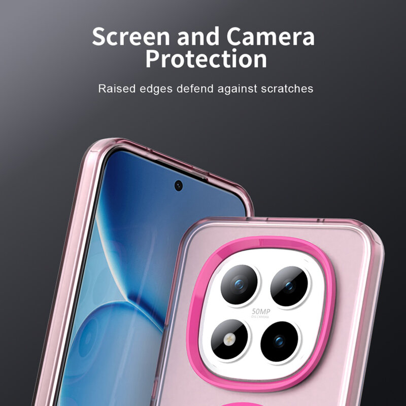 Husa Xiaomi Redmi Note 15 Pro+ 5G Techsuit CandyCase MagSafe, roz