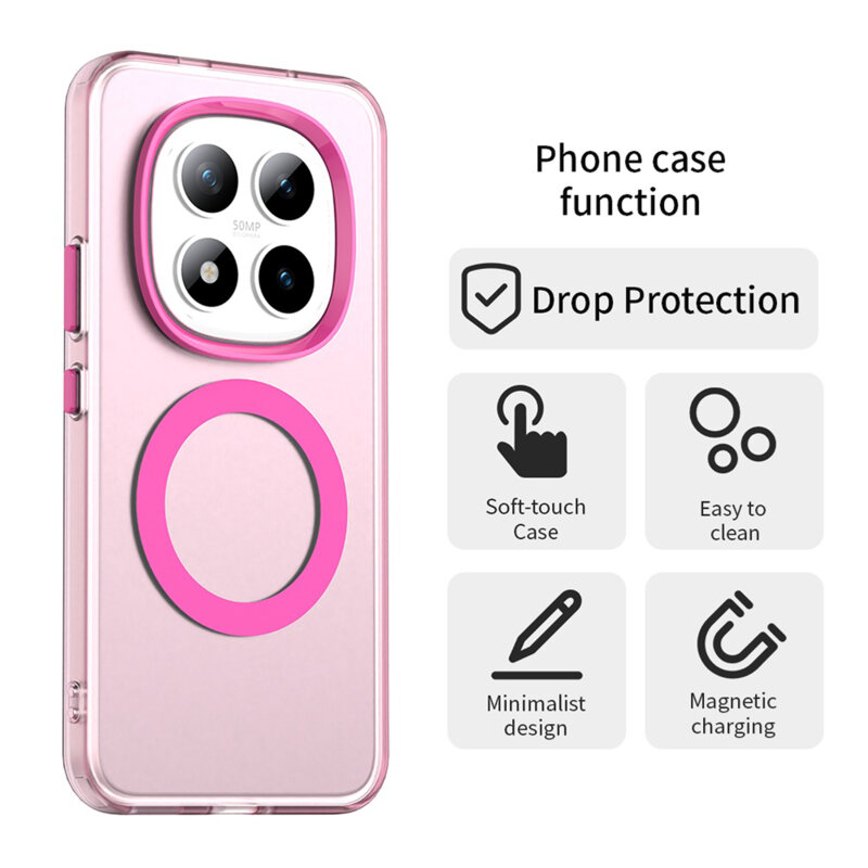 Husa Xiaomi Poco M8 Pro 5G Techsuit CandyCase MagSafe, roz