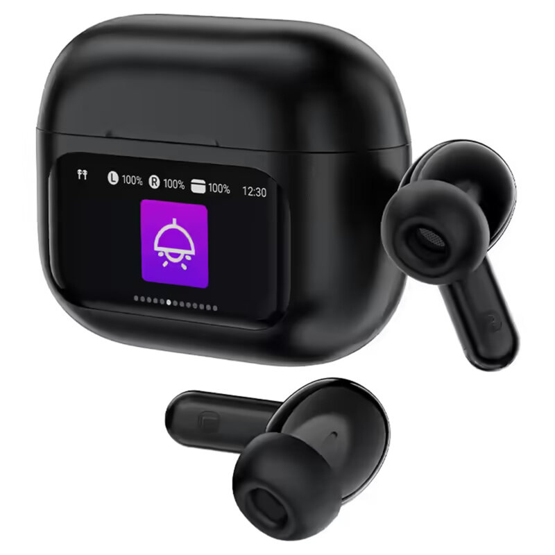 Casti wireless ANC, AI ENC, BT 5.4, Acefast W6, negru