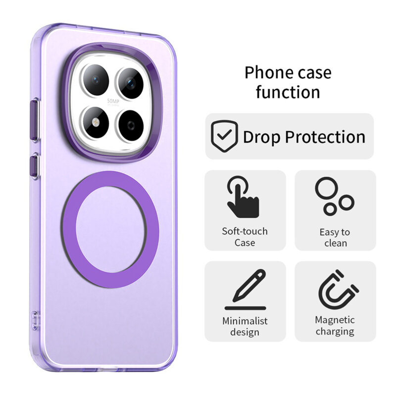 Husa Xiaomi Redmi Note 15 Pro 5G Techsuit CandyCase MagSafe, mov