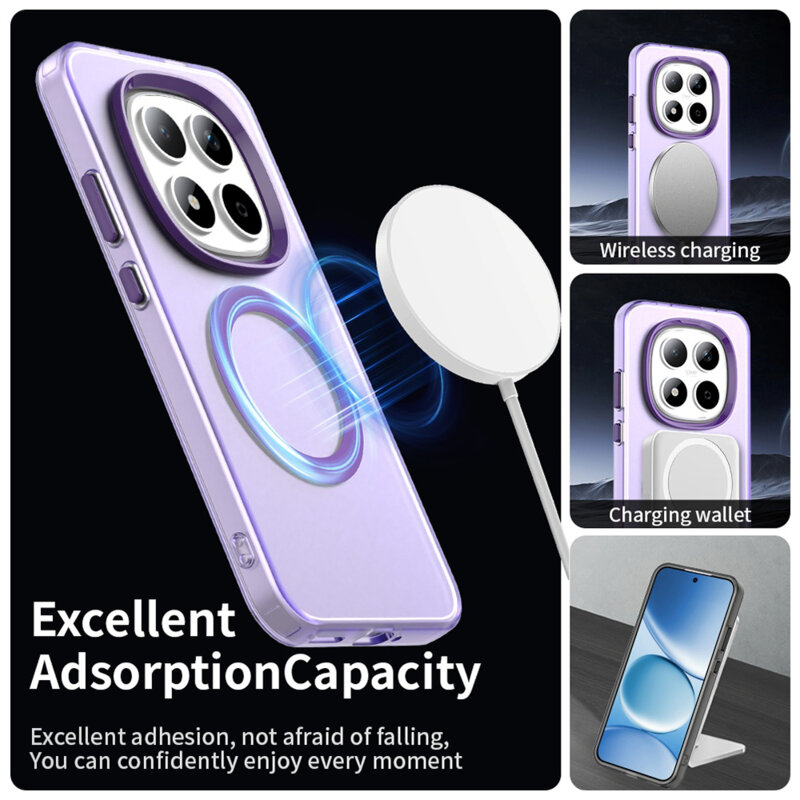 Husa Xiaomi Redmi Note 15 Pro 5G Techsuit CandyCase MagSafe, mov