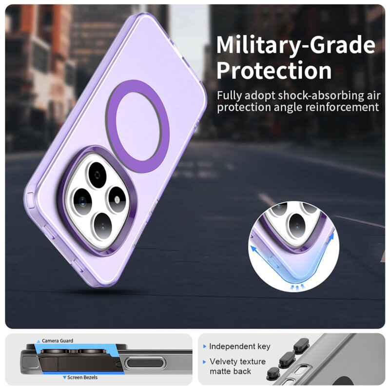 Husa Xiaomi Redmi Note 15 Pro 5G Techsuit CandyCase MagSafe, mov