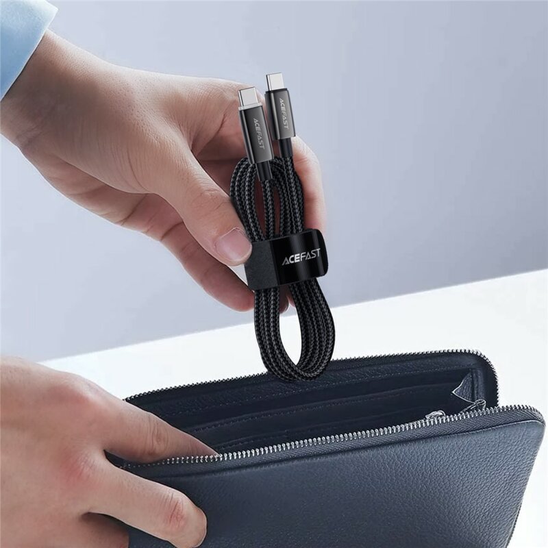 Cablu de date USB-C cu oprire automata, Acefast C23-03, 1.2m