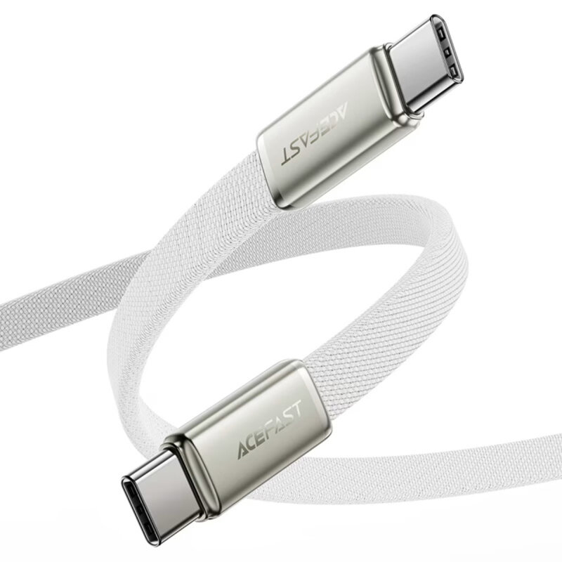 Cablu de incarcare Type-C 60W slim Acefast C24-03, 1.2m, alb