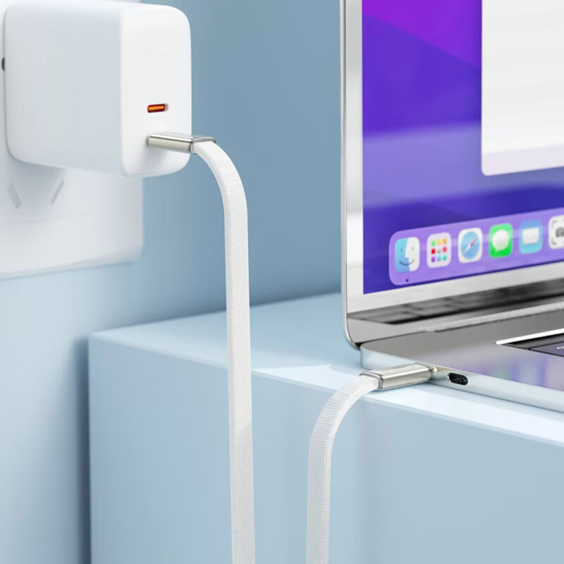 Cablu de incarcare Type-C 60W slim Acefast C24-03, 1.2m, alb