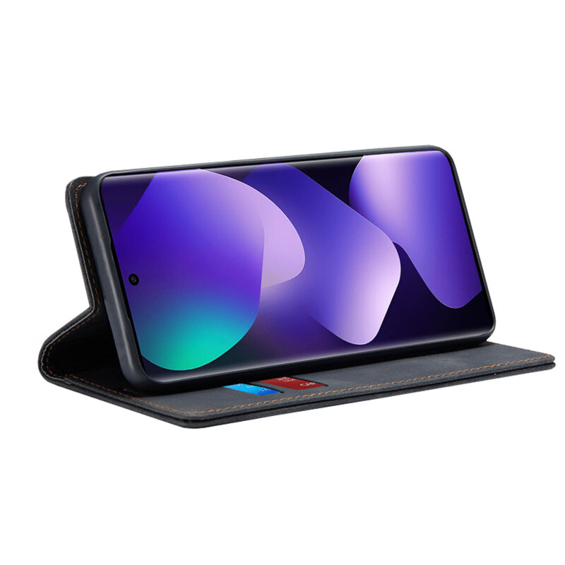 Husa piele Xiaomi Redmi Note 15 5G Techsuit Confy Cover, negru