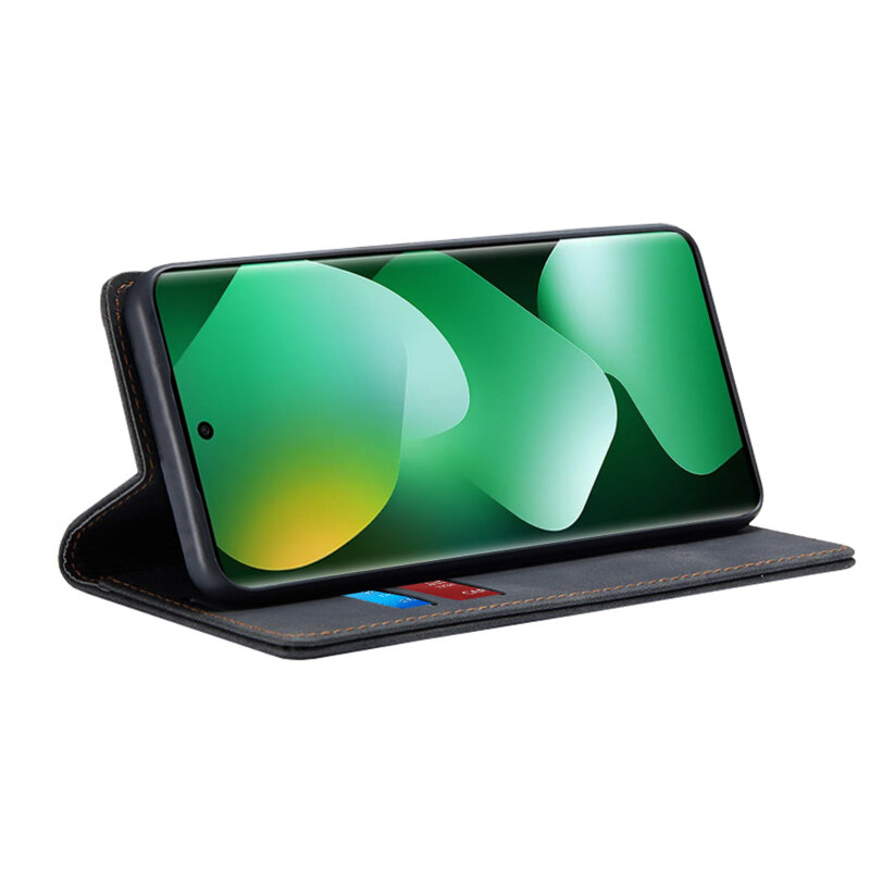 Husa piele Xiaomi Redmi Note 15 4G Techsuit Confy Cover, negru