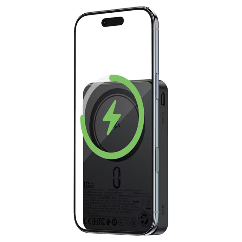 Power bank MagSafe, 2x USB-C, cablu 10000mAh, 22.5W Acefast M31