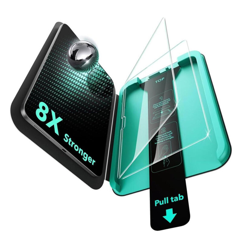 Folie sticla iPad Air 11 (2026) ESR Armorite Screen Protector UltraFit Tray, transparenta