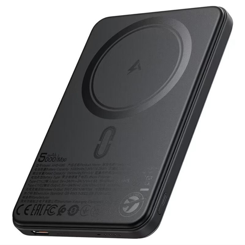 Baterie externa magnetica slim, cablu tip C Acefast M30, 5000mAh