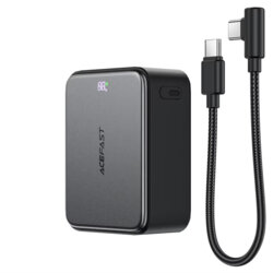 Power bank 10000mAh cu USB-C, USB, cablu Acefast M28, 22.5W