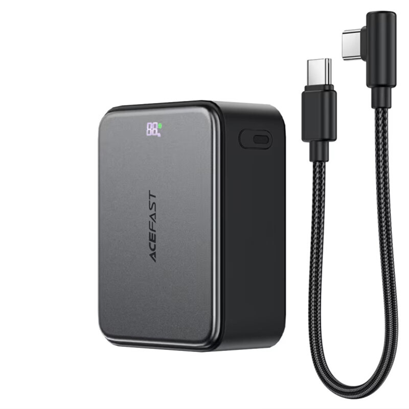 Power bank 10000mAh cu USB-C, USB, cablu Acefast M28, 22.5W
