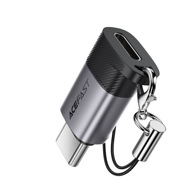 Adaptor OTG Type-C la Lightning 60W Acefast J19, gri