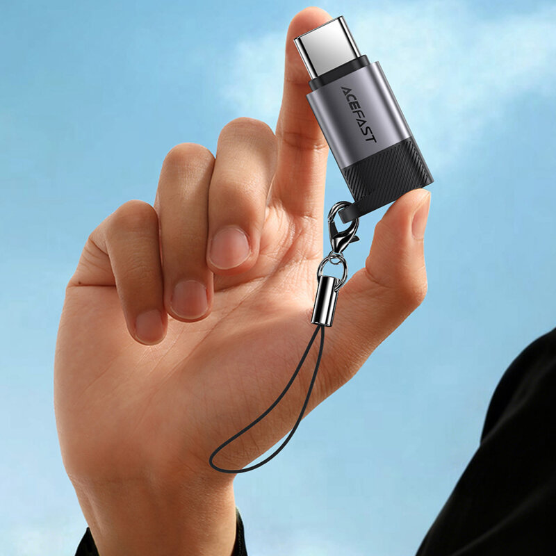 Adaptor OTG Type-C la Lightning 60W Acefast J19, gri