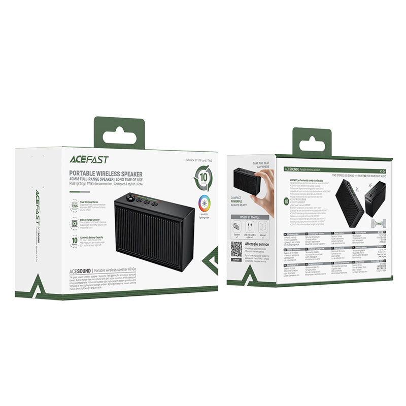 Boxa Bluetooth 6.0, portabila, waterproof Acefast K9 Go, 1200mAh