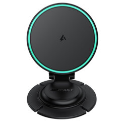 Suport auto magnetic, incarcare wireless 15W Acefast D65, negru
