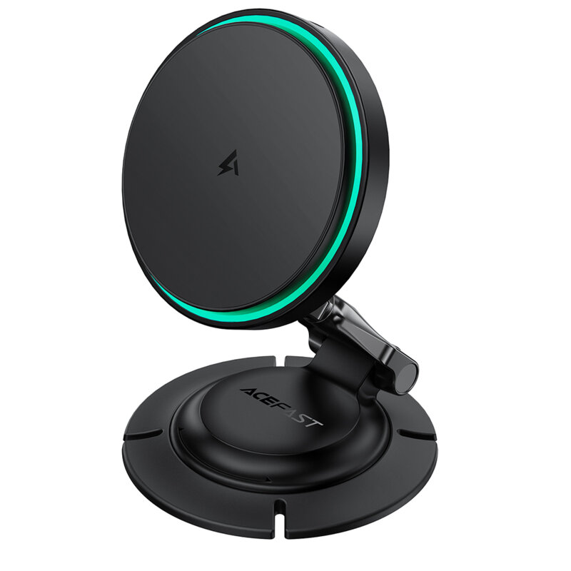 Suport auto magnetic, incarcare wireless 15W Acefast D65, negru