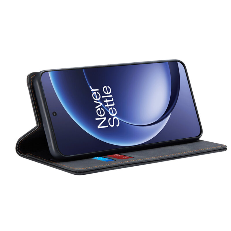 Husa piele OnePlus 15R Techsuit Confy Cover, negru