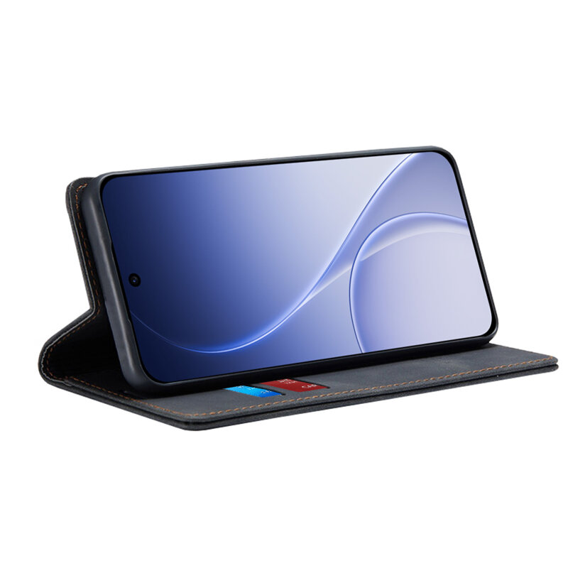 Husa piele Oppo Reno15 F Techsuit Confy Cover, negru